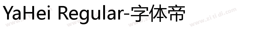 YaHei Regular字体转换